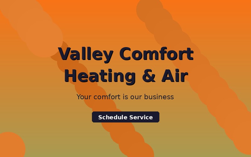 Sample HVAC company website design by Stern Web Design